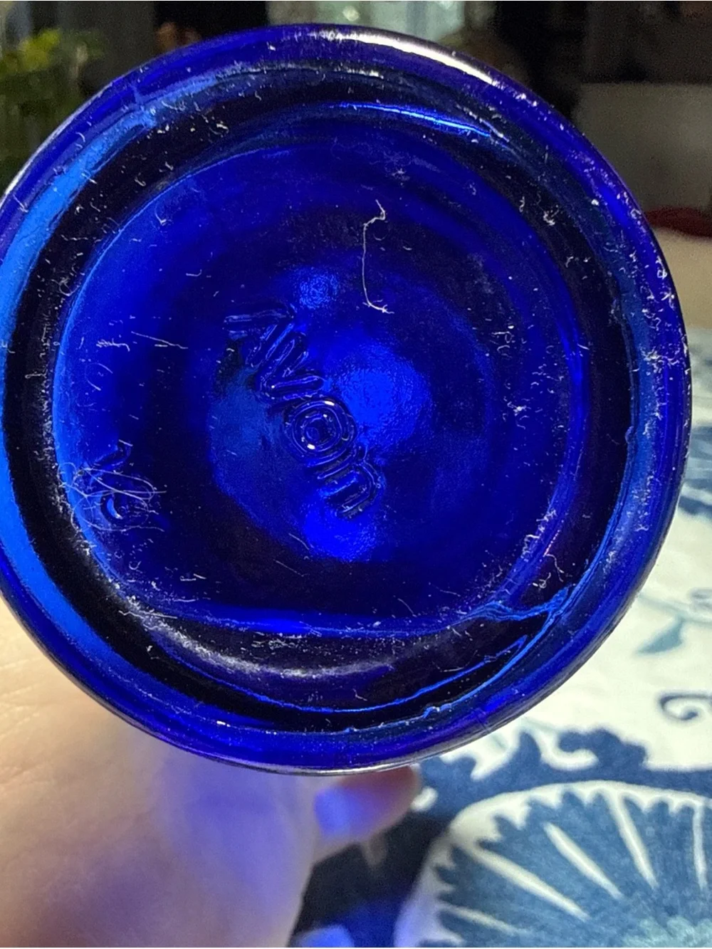 Vintage Avon Cobalt Blue Decanter Vase Pitcher Classic Ralph Cottage Country